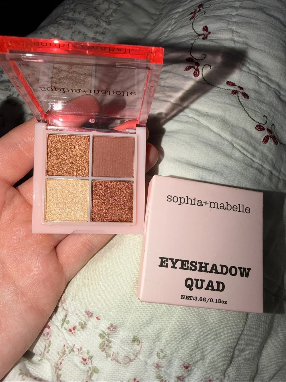 Pink Gold Eyeshadow Quad - Warm Bronze & Shimmer